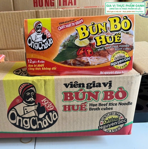 (Lốc 12) Viên gia vị bún bò huế 75gr-Ông Chà Và