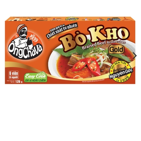 (Thùng 80) Viên Gia Vị Bò Kho Gold 126gr-Ông Chà Và