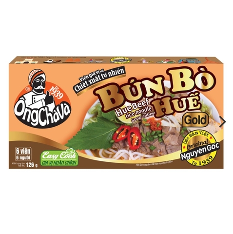 (Thùng 80) Viên Gia Vị Bún Bò Huế Gold 126gr-Ông Chà Và