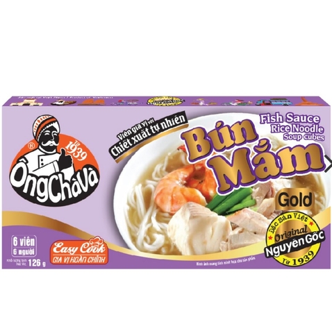 (Thùng 80) Viên gia vị Bún Mắm Gold 126gr-Ông Chà Và