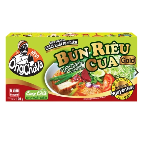 (Thùng 80) Viên Gia Vị Bún Riêu Gold 126gr-Ông Chà Và