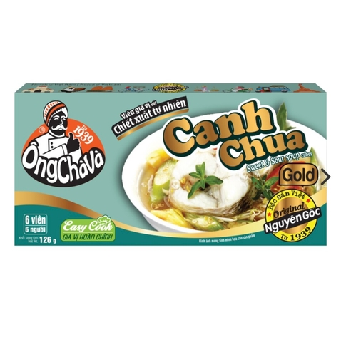 (Thùng 80) Viên gia vị Canh Chua Gold 126gr-Ông Chà Và
