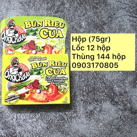 (Thùng 144) Viên gia vị bún riêu 75gr-Ông Chà Và