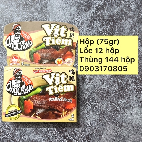 (Lốc 12) Viên gia vị vịt tiềm 75gr-Ông Chà Và