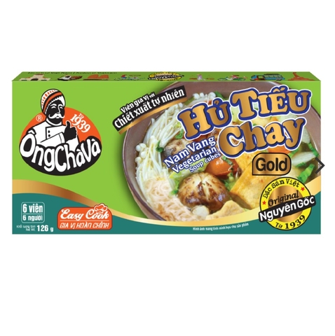 (Thùng 80) Viên gia vị Hũ Tiếu Chay Gold 126gr-Ông Chà Và