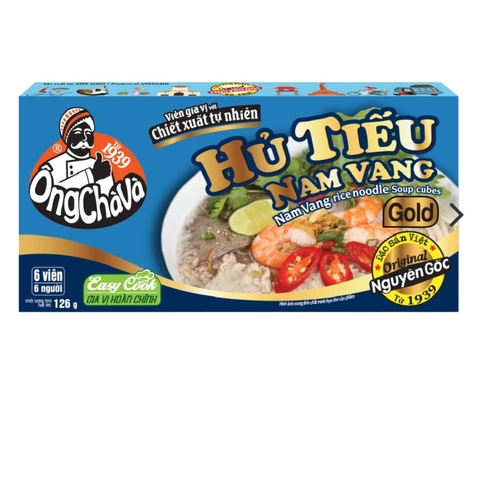 (Thùng 80) Viên Gia Vị Hũ Tiếu Nam Vang Gold 126gr-Ông Chà Và