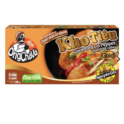 (Thùng 80) Viên gia vị Kho Tiêu Gold 126gr-Ông Chà Và