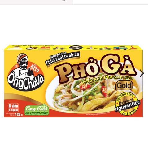 (Thùng 80) Viên Gia Vị Phở Gà Gold 126gr-Ông Chà Và