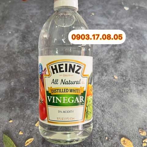 Dấm/Giấm trắng Heinz (chai thủy tinh) 473ml
