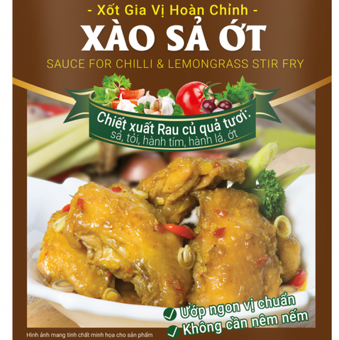 (Set 5/ 2,5-3kg thịt) Gia vị hoàn chỉnh XÀO SẢ ỚT Barona (80gr)