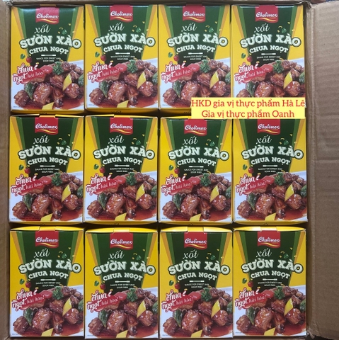 (Hộp 10) Xốt gia vị sườn xào chua ngọt Cholimex (90gr)