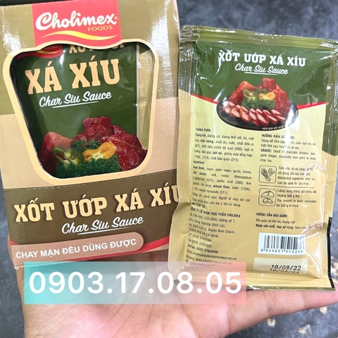 (Hộp 20) Xốt ướp Xá Xíu gói 70g-Cholimex