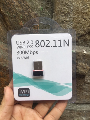 Usb thu bắt sóng wifi 802.11 nano 300Mbps chuẩn N (KHÔNG CÓ ĂNG TEN) [BH 3 tháng]