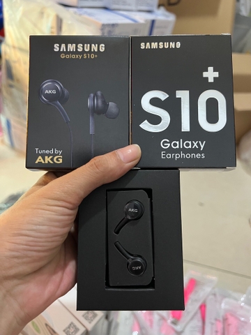 Tai nghe có dây 3.5 Samsung AKG S10+ Galaxy Earphones đen full box vuông [BH 3 tháng]