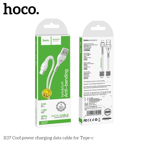 Cáp sạc Hoco X37 usb ra Type C 1M 3A chính hãng [BH: 1 năm]