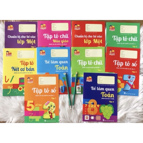 Bộ 10 quyển vở tập tô tập viết chữ cho bé từ 4-6 tuổi vào lớp 1 ...