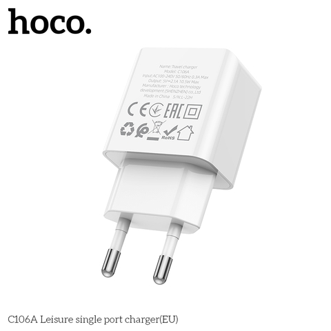 Cóc sạc nhanh 10.5w HOCO C106A (1 cổng usb QC3.0) chính hãng [BH 1 năm]