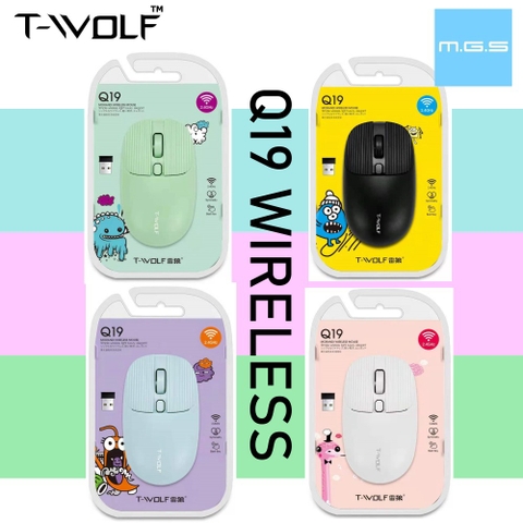 Chuột không dây T-WOLF Q19 Wireless dùng cho dân văn phòng cực êm [BH 1 NĂM]