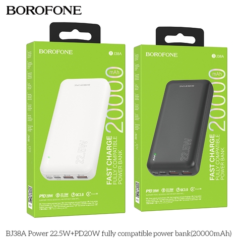 Pin sạc nhanh 22.5W Borofone BJ38A 20.000mAh dự phòng chính hãng [BH 1 NĂM]