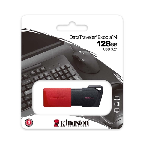 Usb 3.2 Kingston DTXM nắp trượt 128Gb DataTraveler Exodia chính hãng [BH 2 năm]