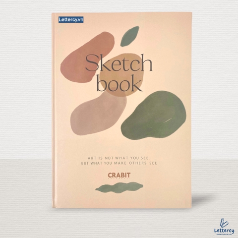 [Plain Notebook] Sổ sketch Crabit Fresh - What is art? (A4 - Ruột Trơn)