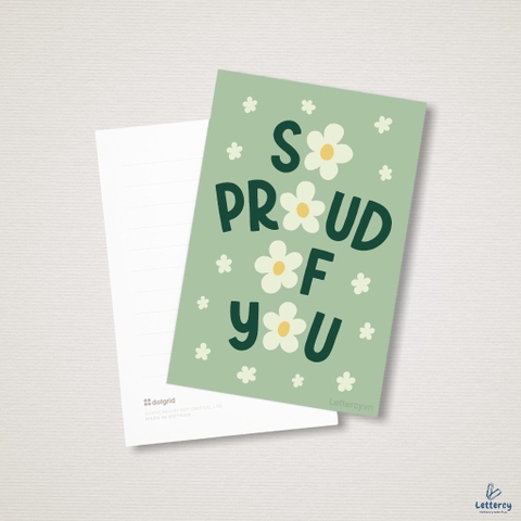 Thiệp Dot Grid I350 - Proud of you (10 x 15 cm)