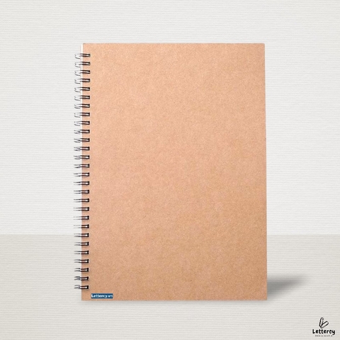 [Plain Notebook] Sổ tay gáy xoắn Classic Sprial Kraft A5 (Ruột Trơn - 120 trang - 100gsm)