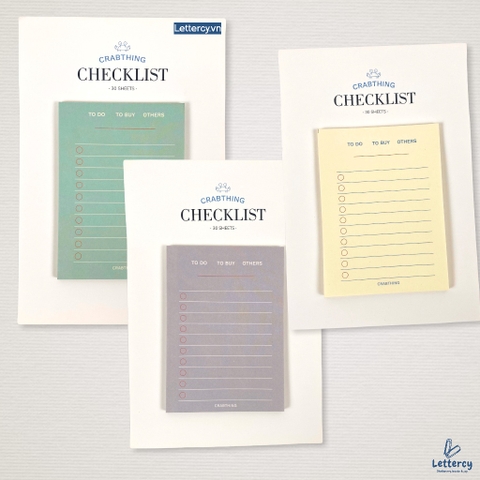 Tập note Crabit Checklist Notepad