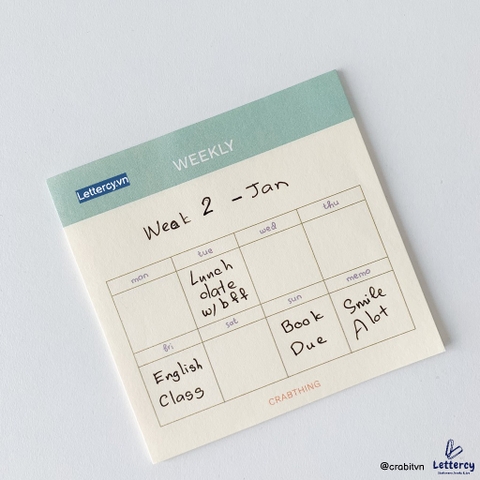 Tập note Crabit Notepad  - Weekly