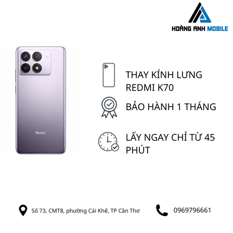 Thay kính lưng Redmi K70