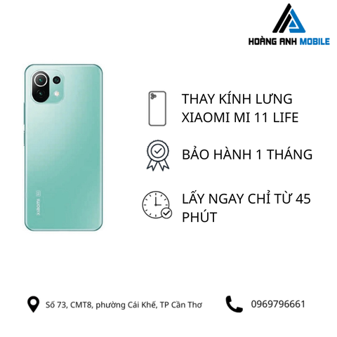 Thay kính lưng Xiaomi Mi 11 Life