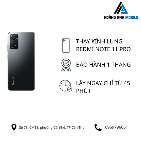 Thay kính lưng Redmi Note 11 Pro