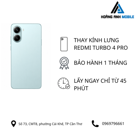 Thay kính lưng Turbo 4 Pro