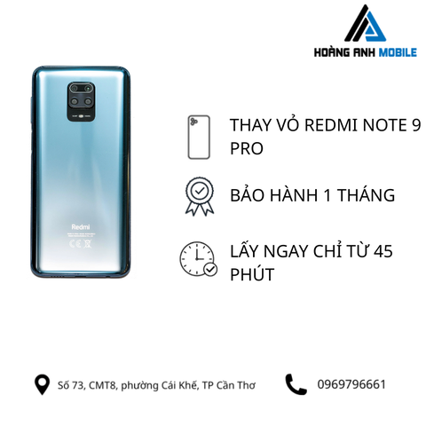 Thay vỏ Redmi Note 9 Pro