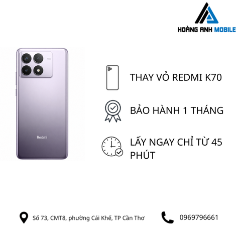 Thay vỏ Redmi K70