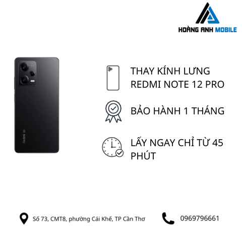Thay kính lưng Redmi Note 12 Pro