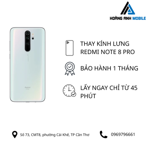 Thay kính lưng Redmi Note 8 Pro
