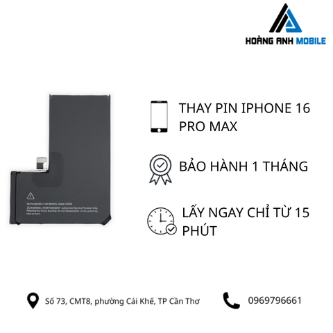 Thay pin iPhone 16 Pro Max