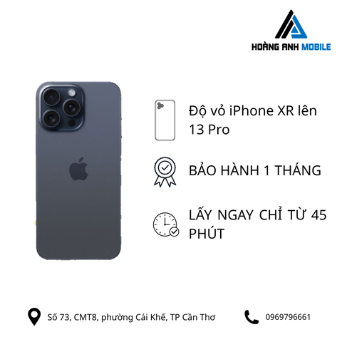 Độ vỏ iPhone XR lên 15 Pro