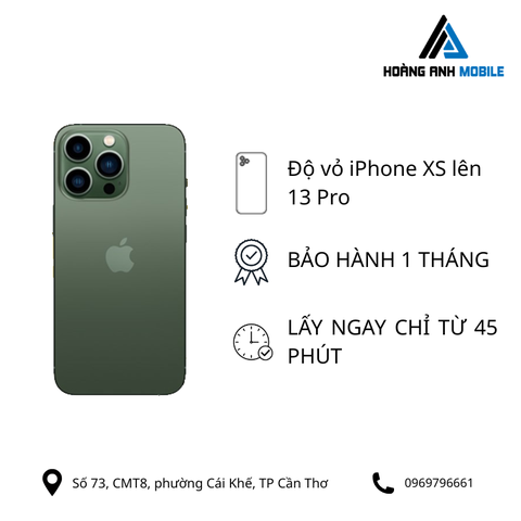 Độ vỏ iPhone Xs lên 13 Pro/ 14 Pro