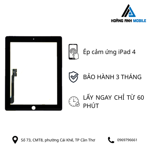 Ép cảm ứng iPad 4