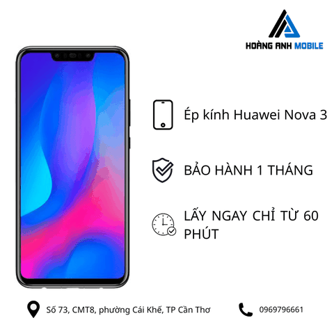 Ép kính Huawei Nova 3