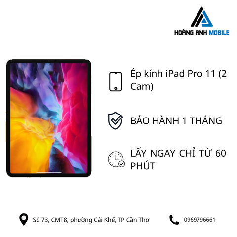 Ép kính iPad Pro 11 (2 Cam)