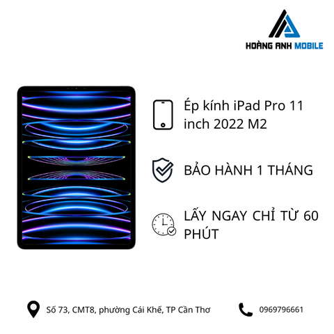 Ép kính iPad Pro 11 inch 2022 M2