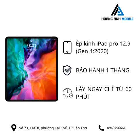 Ép kính iPad pro 12.9 (Gen 4:2020)