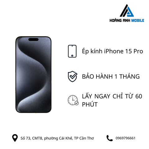Ép kính iPhone 15 Pro