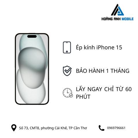 Ép kính iPhone 15
