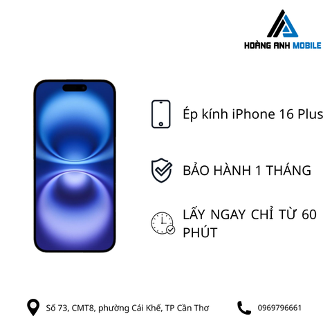 Ép kính iPhone 16 Plus