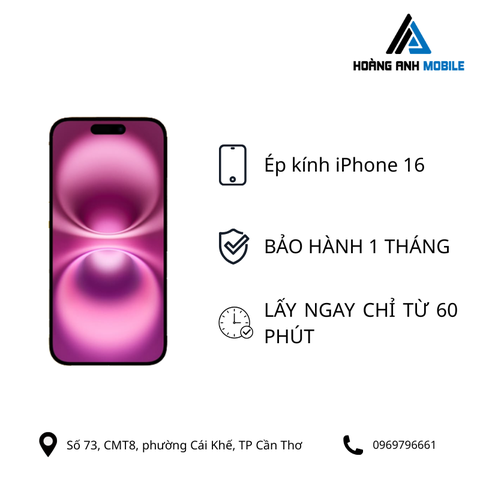 Ép kính iPhone 16