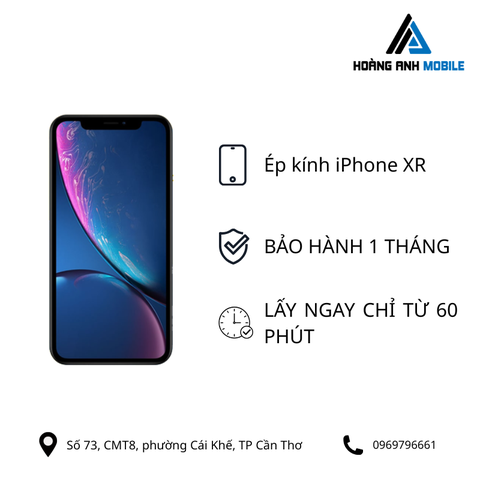 Ép kính iPhone Xr